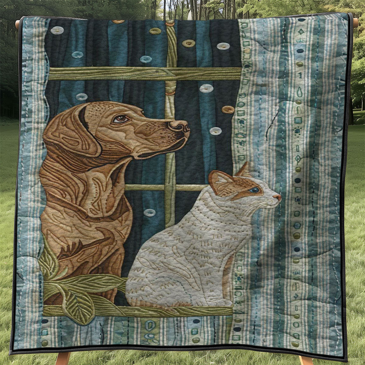 Dog And Cat WJ3007028CL Quilt