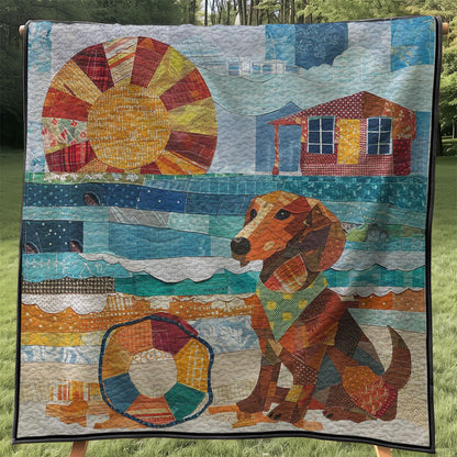 Dog By The Beach WJ3007030CL Quilt