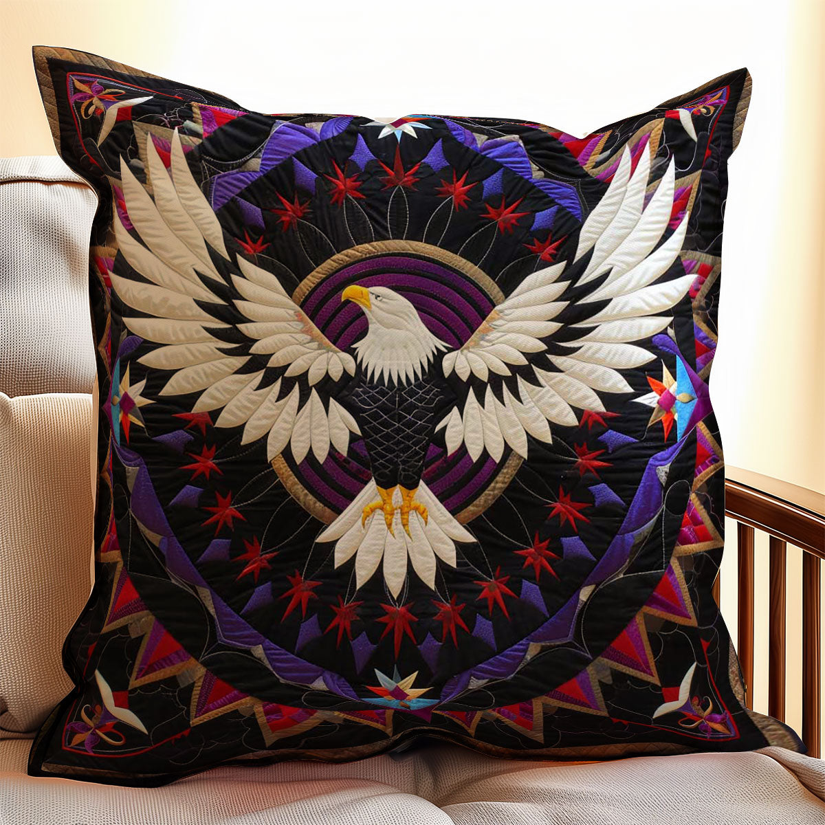 Eagle Native American WJ1907041CL Quilt Pillow Case