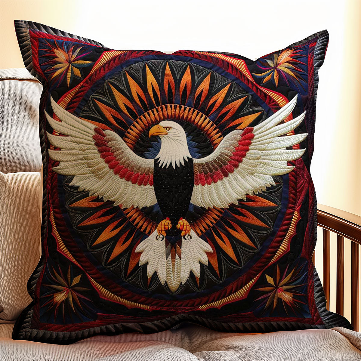 Eagle Native American WJ2607047CL Quilt Pillow Case