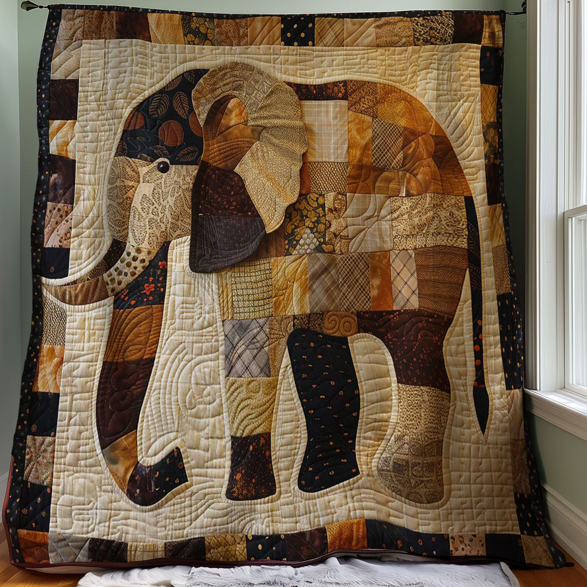 Elephant Native American WJ1607008CL Quilt