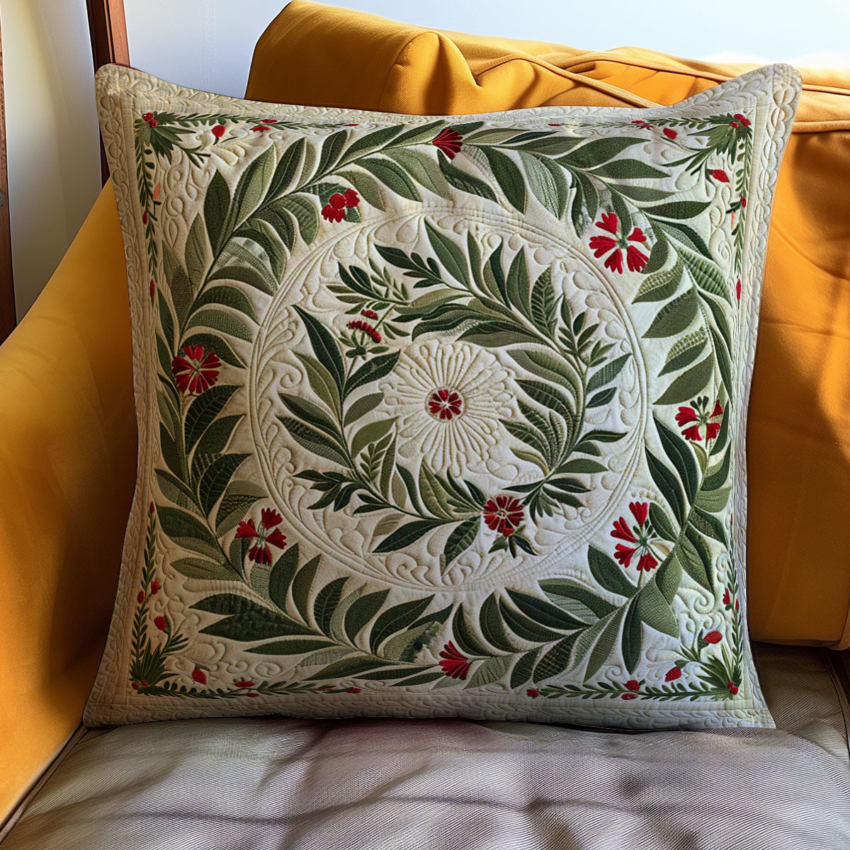 Evergreen Wreath WJ0807029CL Quilt Pillow Case