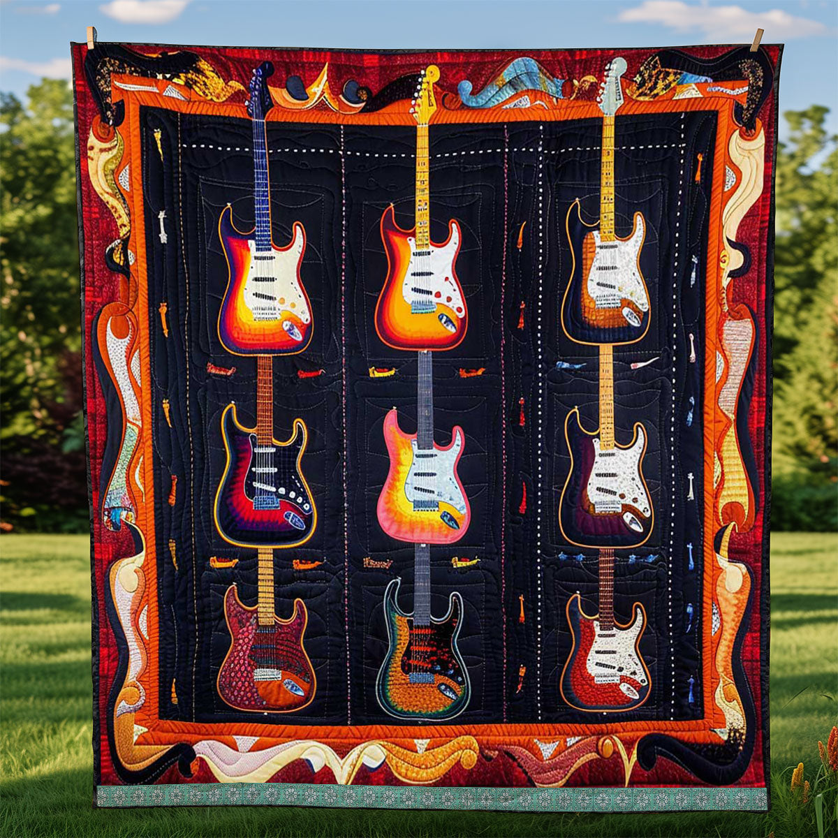 Fiery Guitar WJ1409010CL Quilt