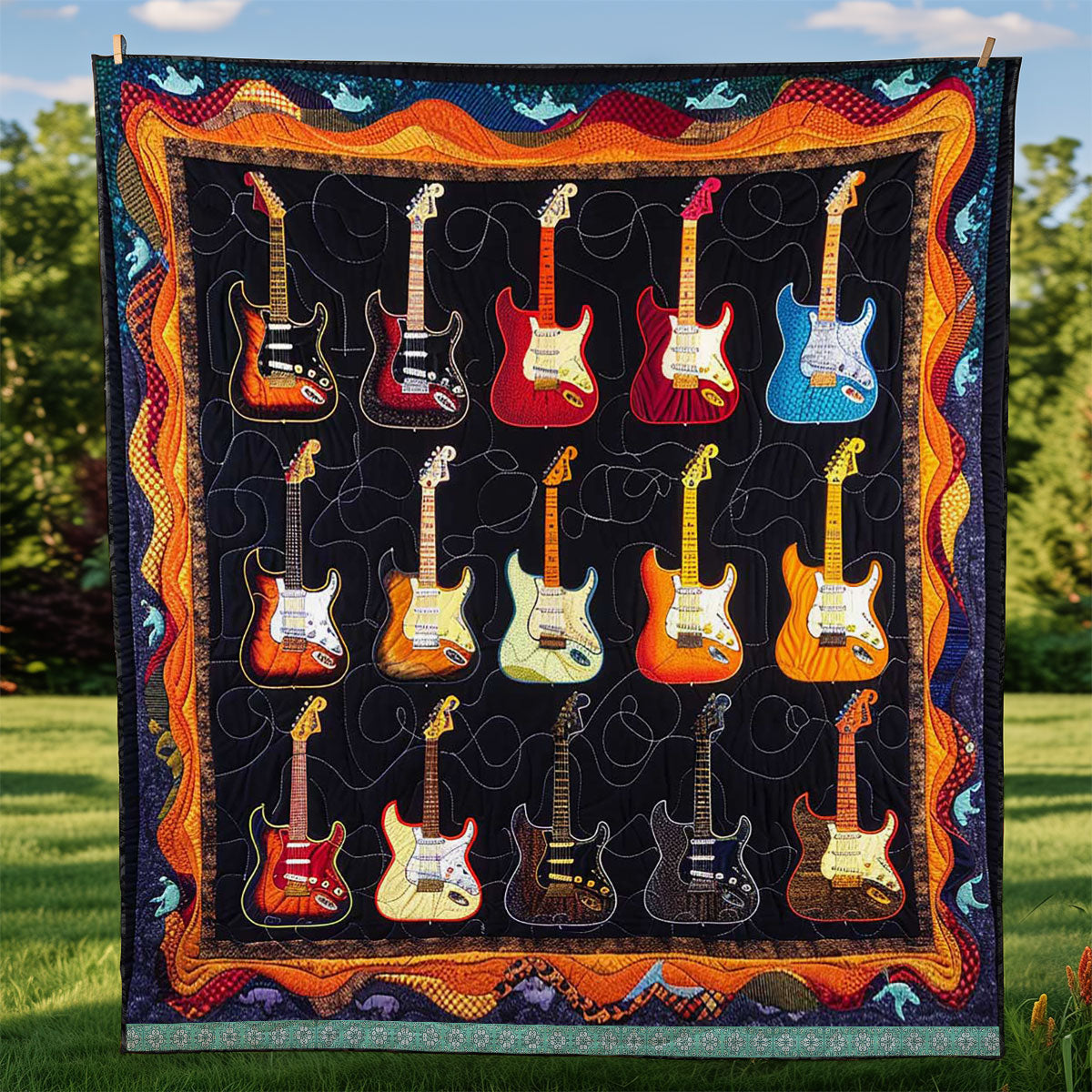 Fiery Guitar WJ1409011CL Quilt