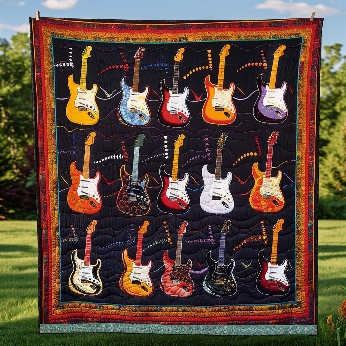 Fiery Guitar WJ1709010CL Quilt