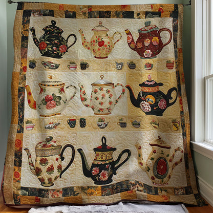 Floral Teapots WJ2407021CL Quilt