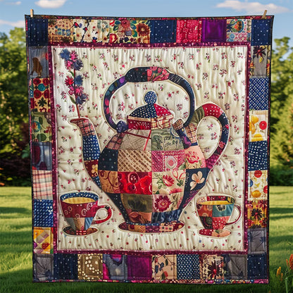 Flower Patchwork Teaset WJ0909015CL Quilt
