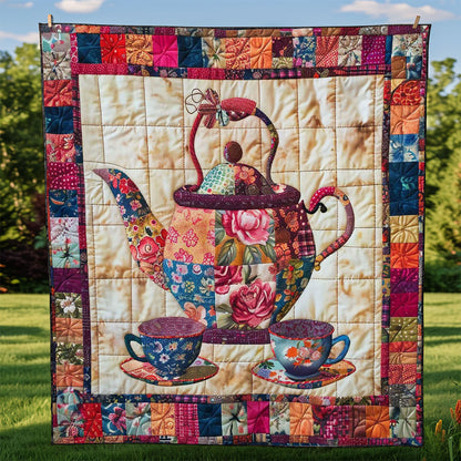 Flower Patchwork Teaset WJ1009013CL Quilt