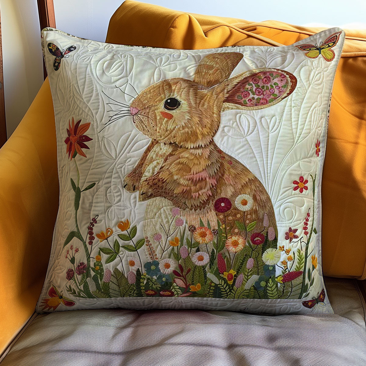 Flower Rabbit WJ2908033CL Quilt Pillow Case