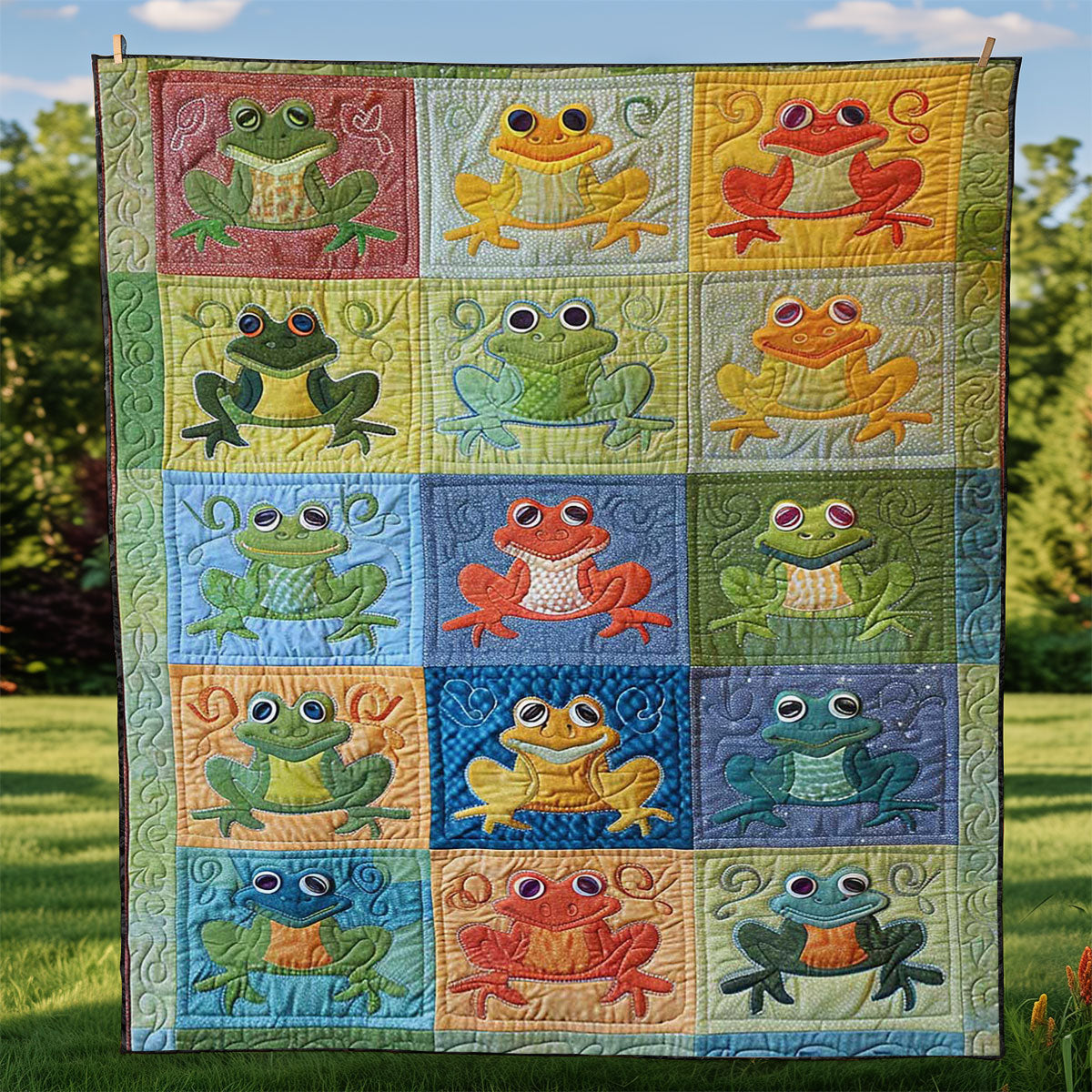 Frogs WJ2108015CL Quilt