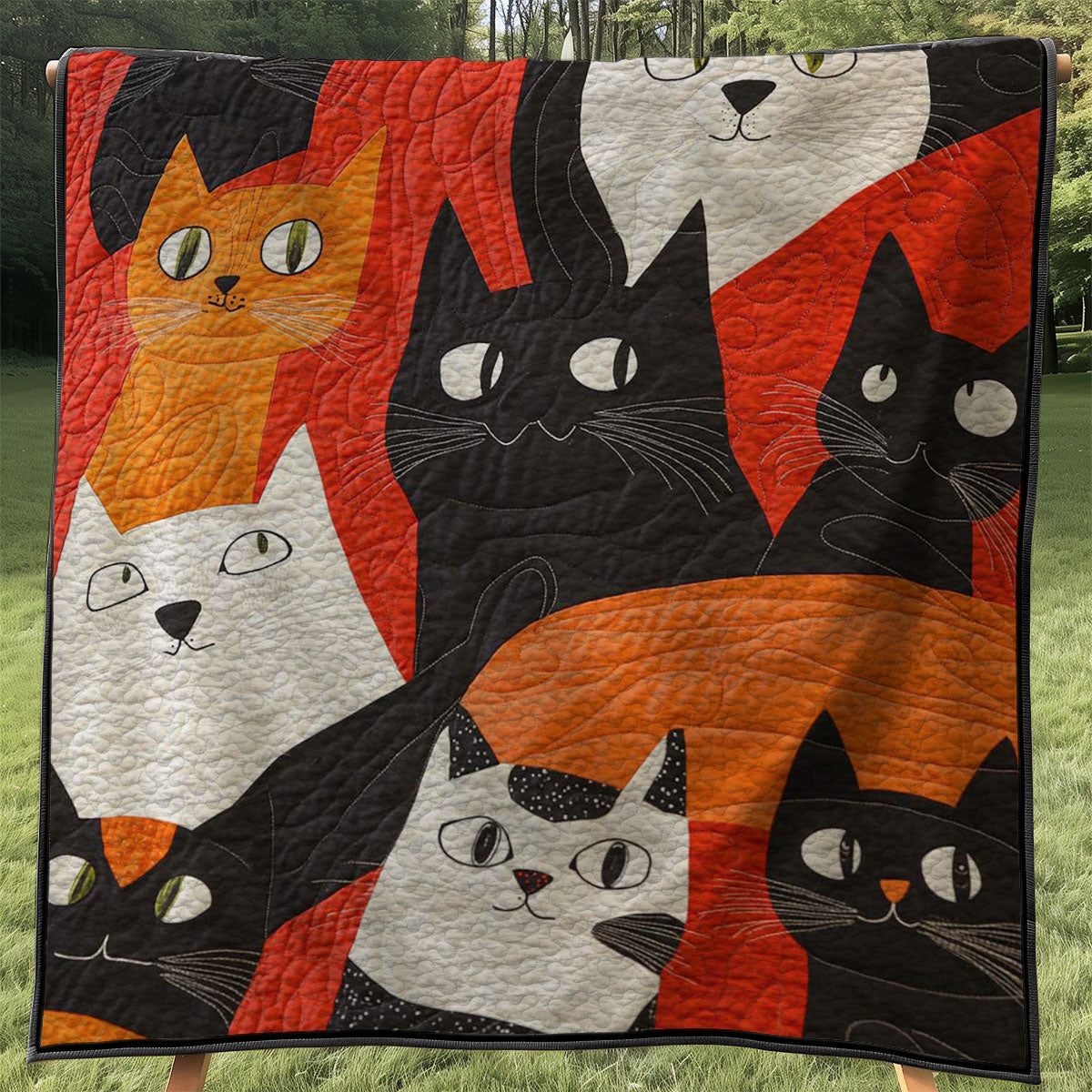 Funny Cat WJ0708012CL Quilt