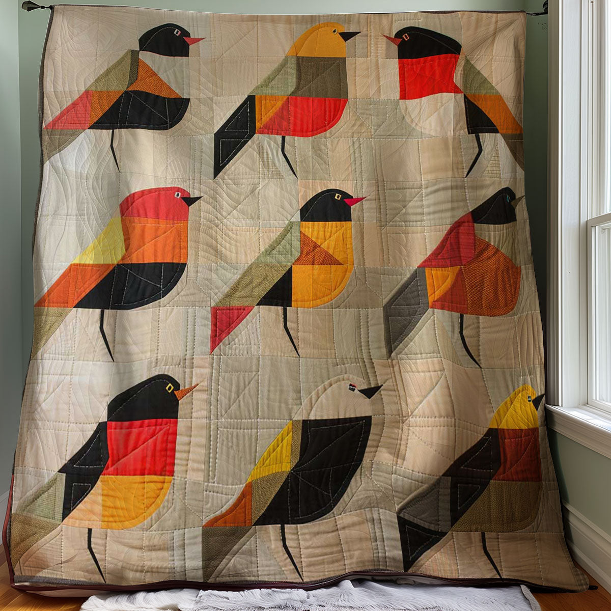 Geometric Bird WJ2707024CL Quilt