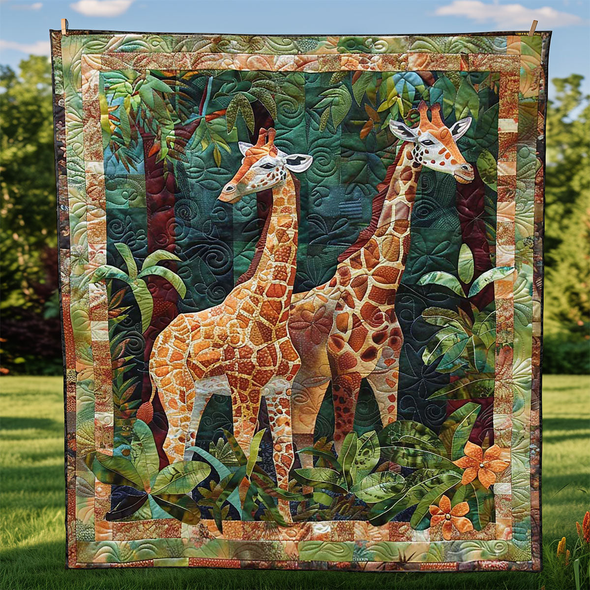 Giraffe Couple WJ1009016CL Quilt