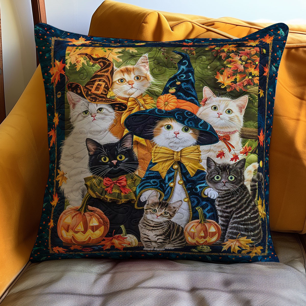 Halloween Cat WJ0609036CL Quilt Pillow Case