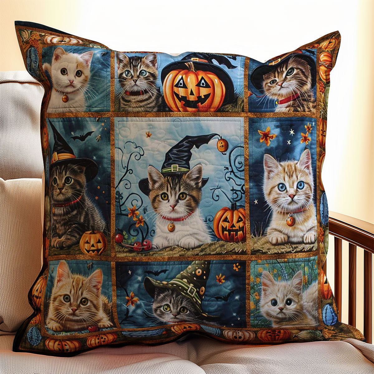 Halloween Cat WJ2708042CL Quilt Pillow Case