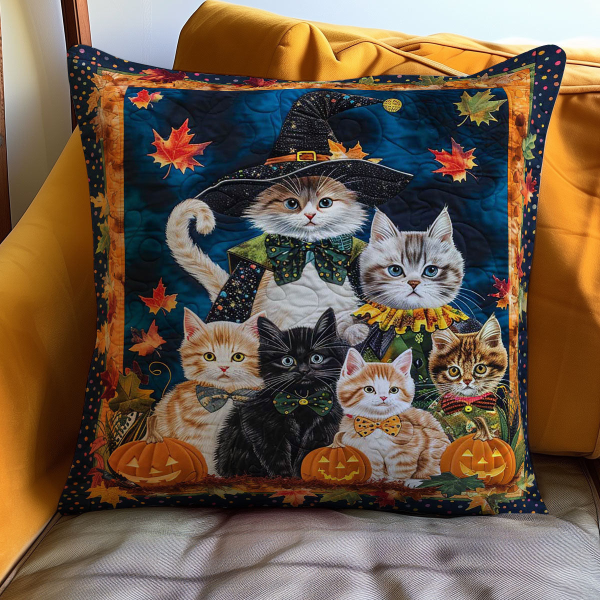 Halloween Cat WJ2908035CL Quilt Pillow Case