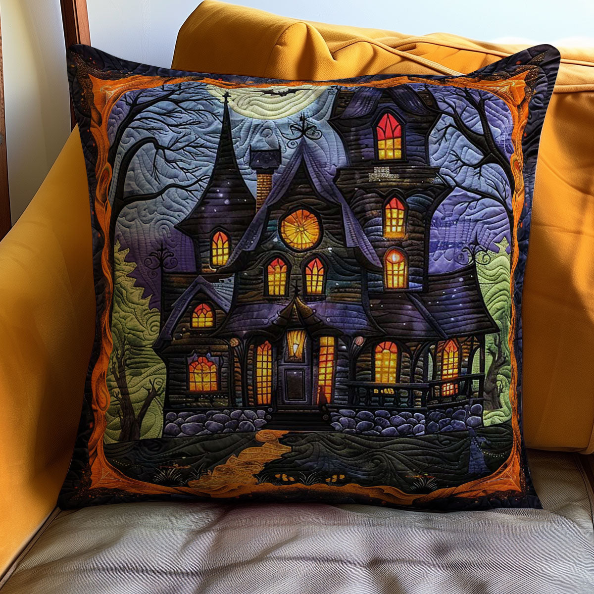 Halloween House WJ0609037CL Quilt Pillow Case