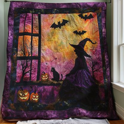 Halloween Witch And Cat WJ0507010CL Quilt