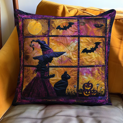 Halloween Witch And Cat WJ0507026CL Quilt Pillow Case