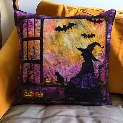 Halloween Witch And Cat WJ0507027CL Quilt Pillow Case