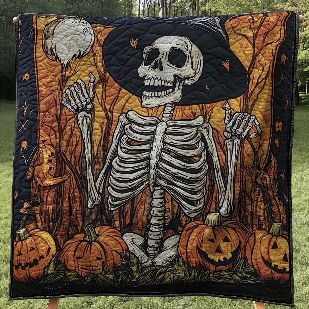 Halloween Witch Skeleton WJ0608018CL Quilt