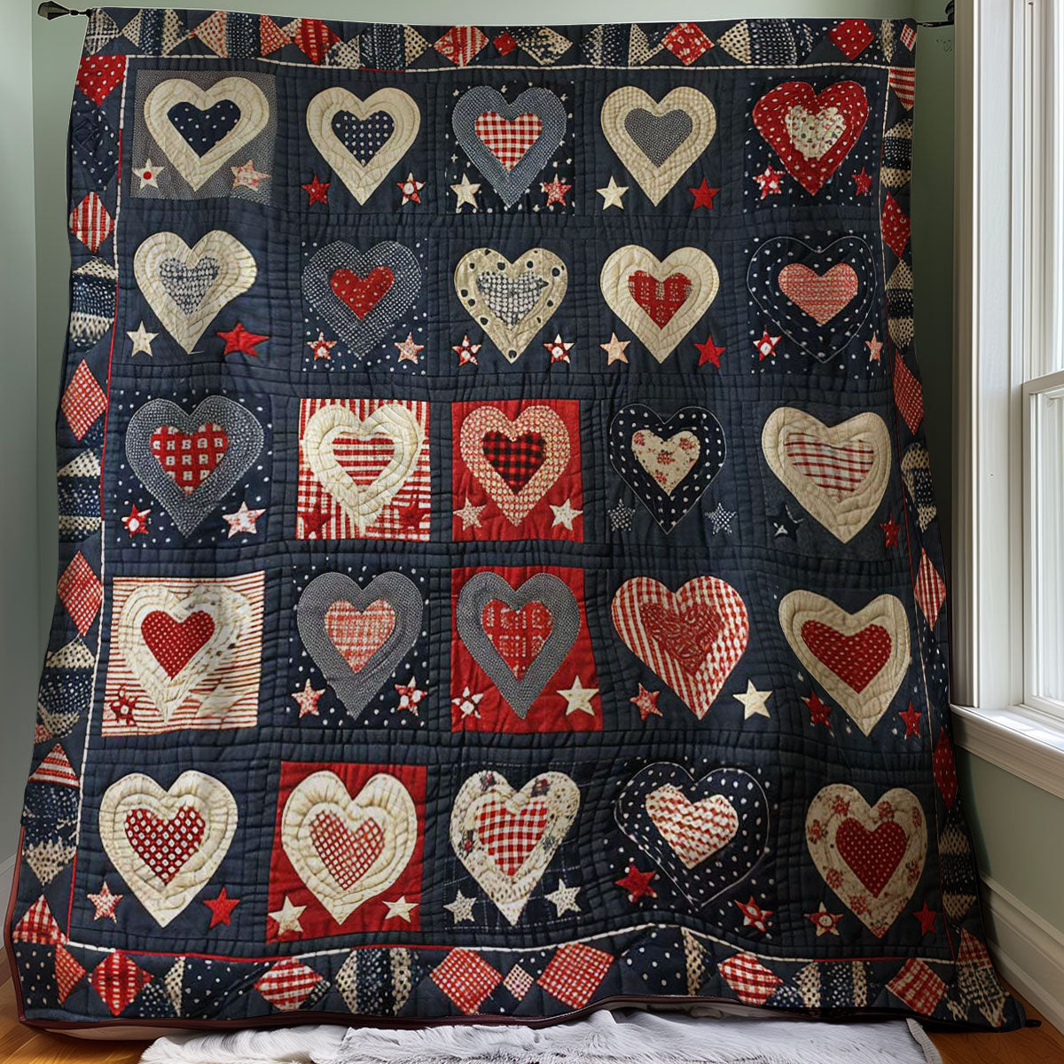 Hearts WJ1207009CL Quilt