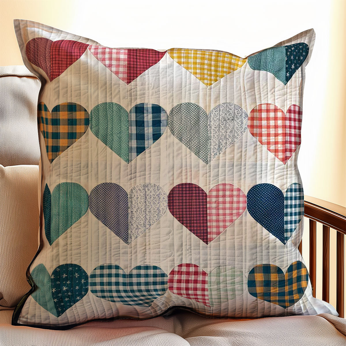 Hearts WJ1907044CL Quilt Pillow Case