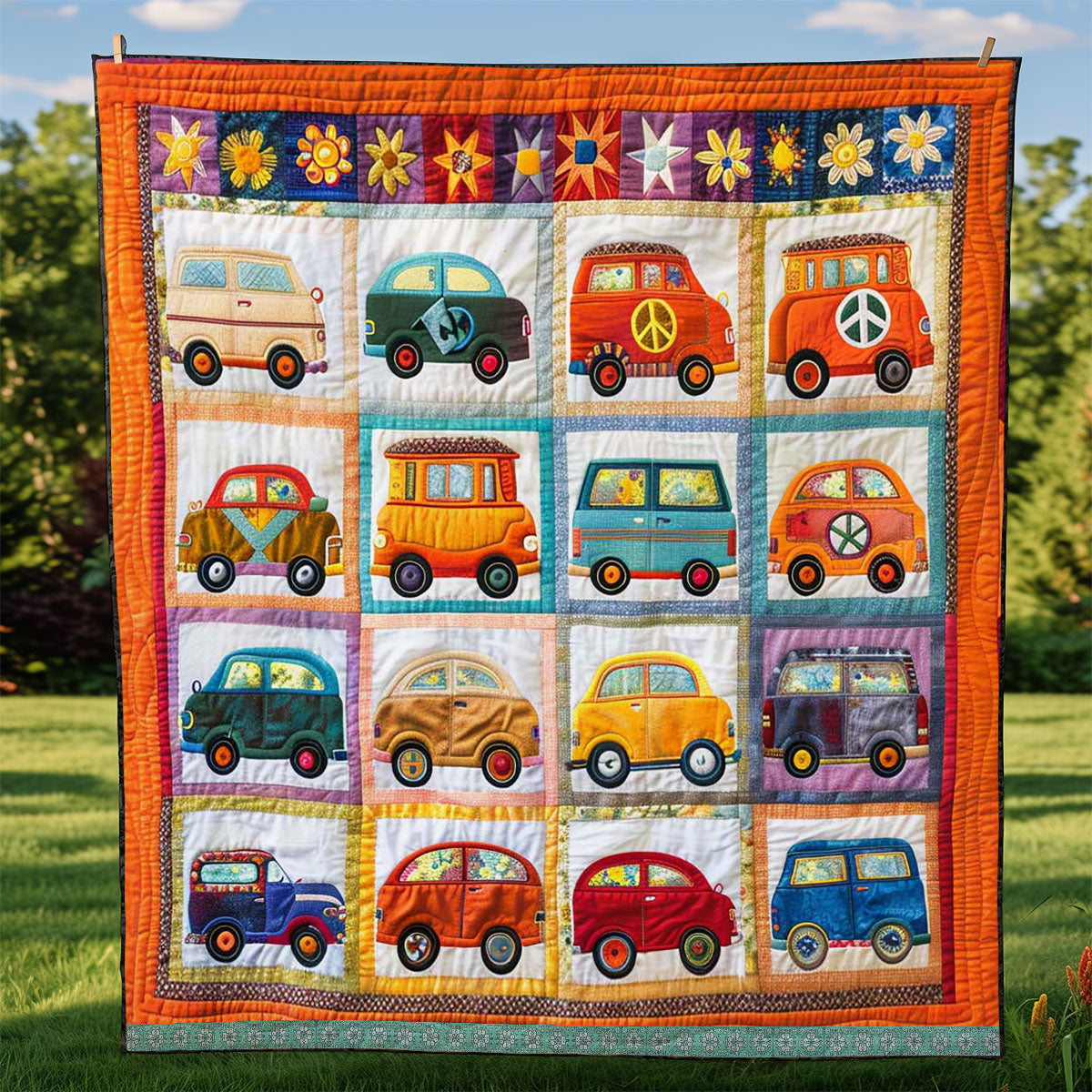 Hippie Van WJ1409012CL Quilt