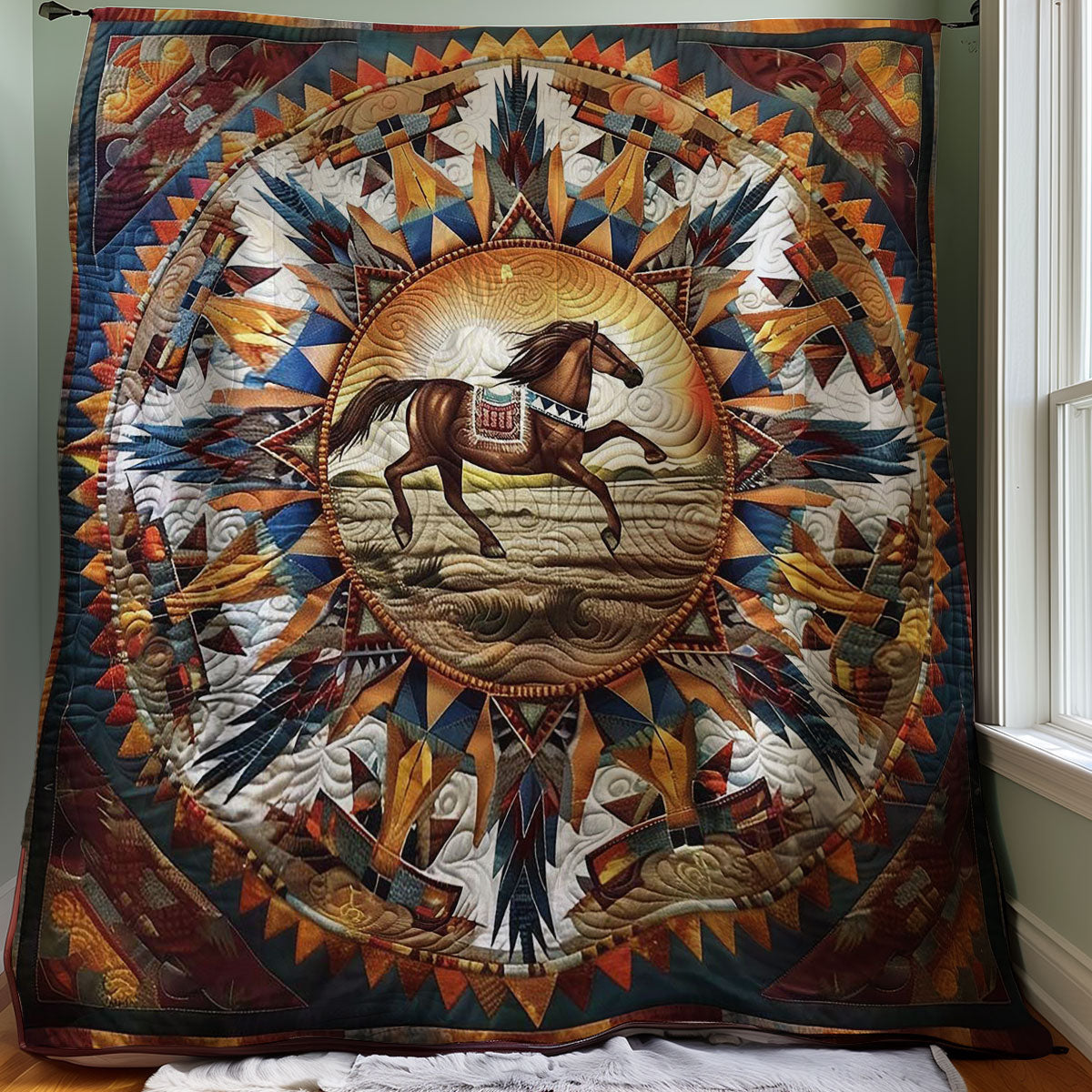 Horse Native American WJ0306003CL Quilt