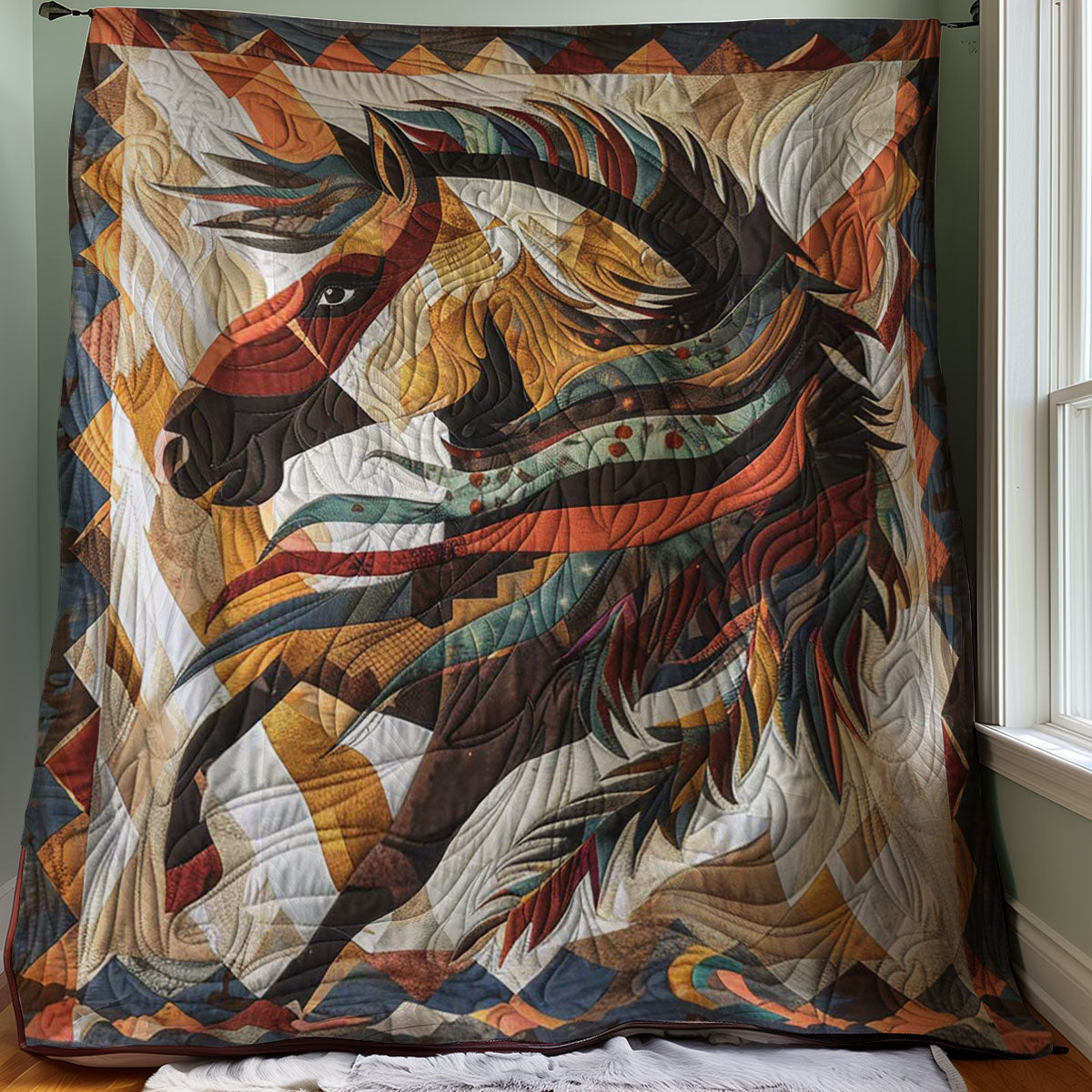 Horse Native American WJ0307005CL Quilt