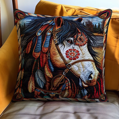 Horse Native American WJ0609039CL Quilt Pillow Case