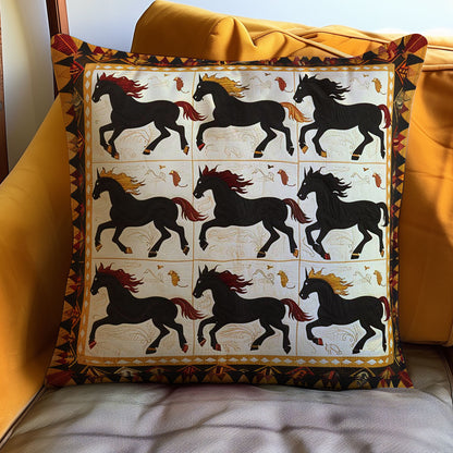 Horse Native American WJ1409043CL Quilt Pillow Case