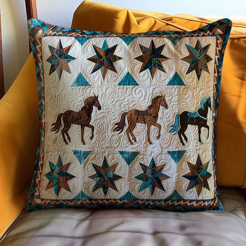 Horse Native American WJ1609042CL Quilt Pillow Case