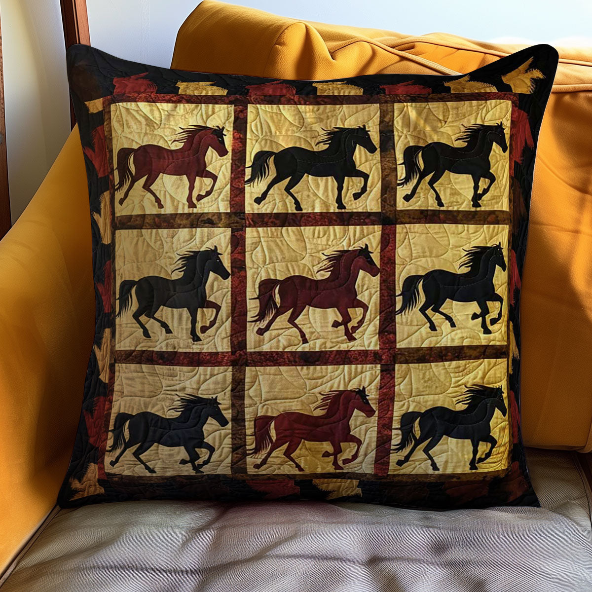 Horse Native American WJ1709040CL Quilt Pillow Case