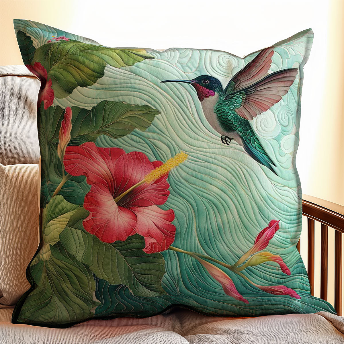 Hummingbird WJ0208046CL Quilt Pillow Case