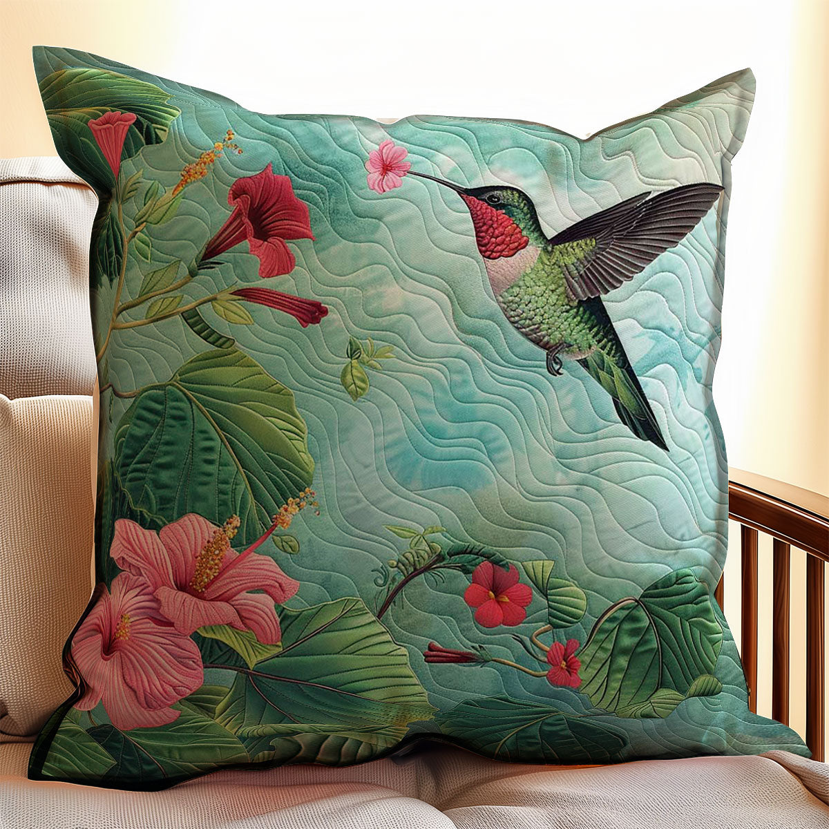 Hummingbird WJ0308047CL Quilt Pillow Case