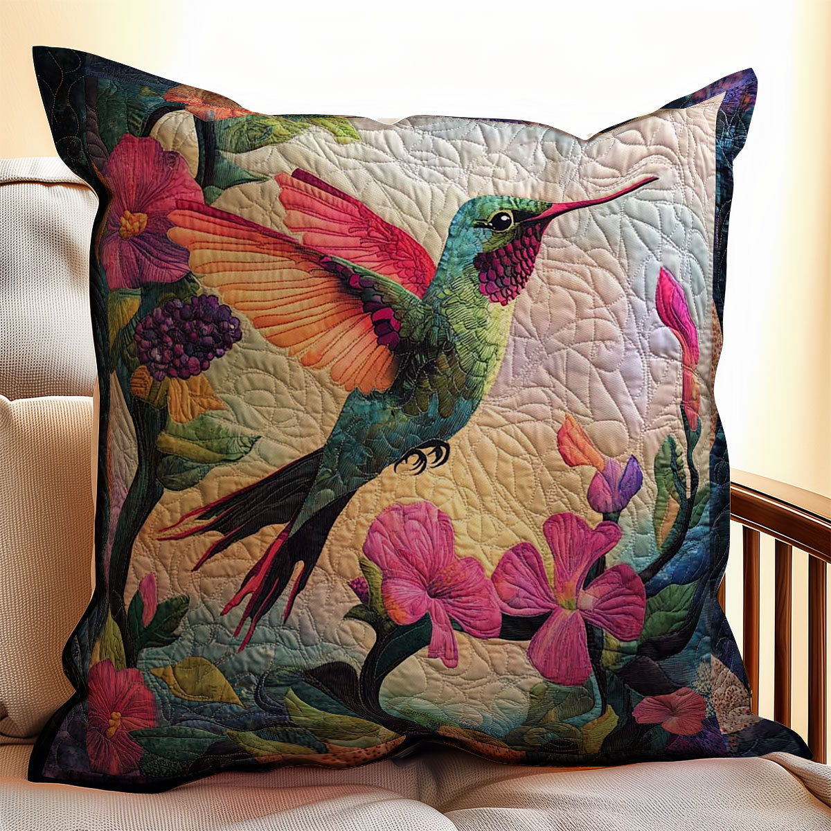 Hummingbird WJ0708044CL Quilt Pillow Case