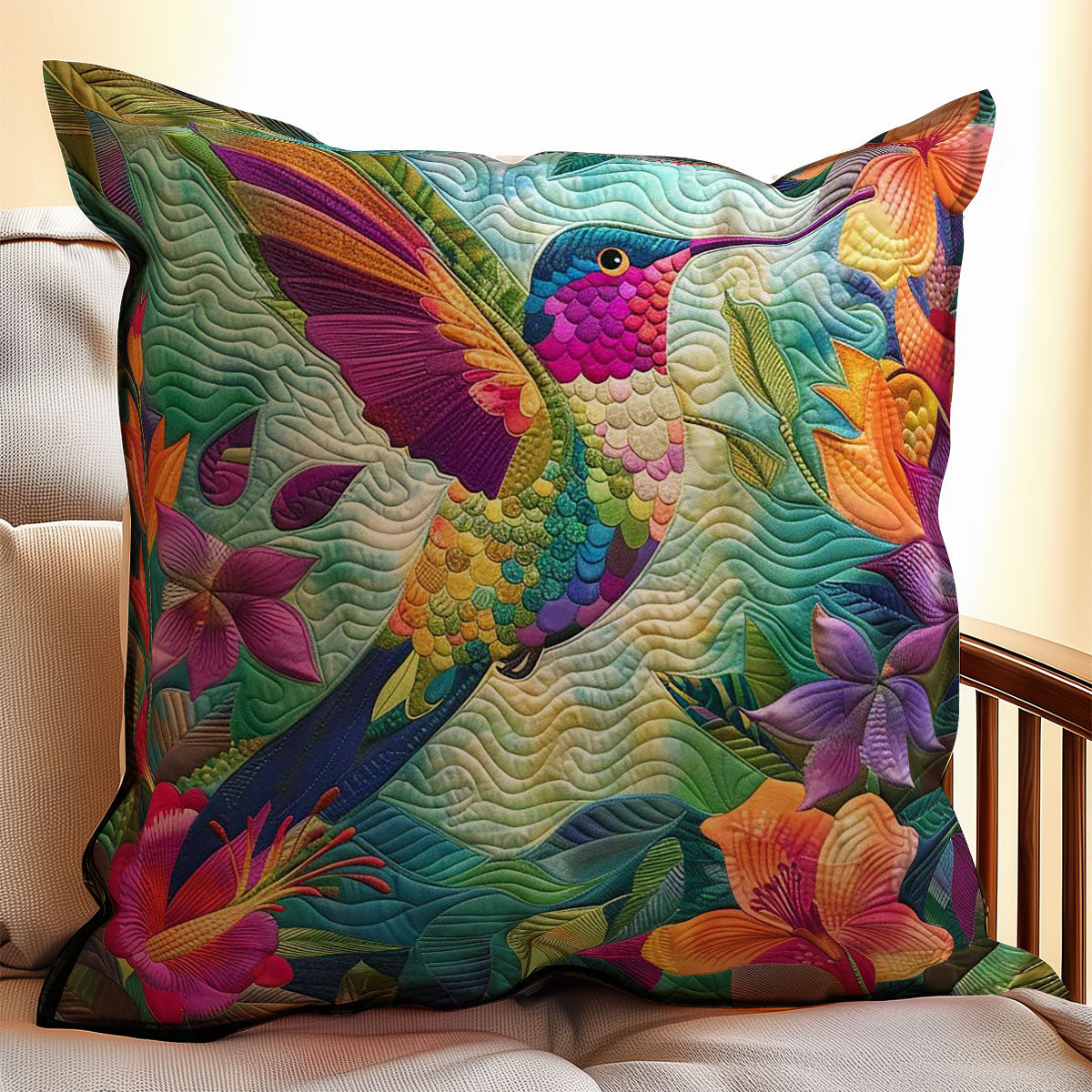 Hummingbird WJ2308034CL Quilt Pillow Case