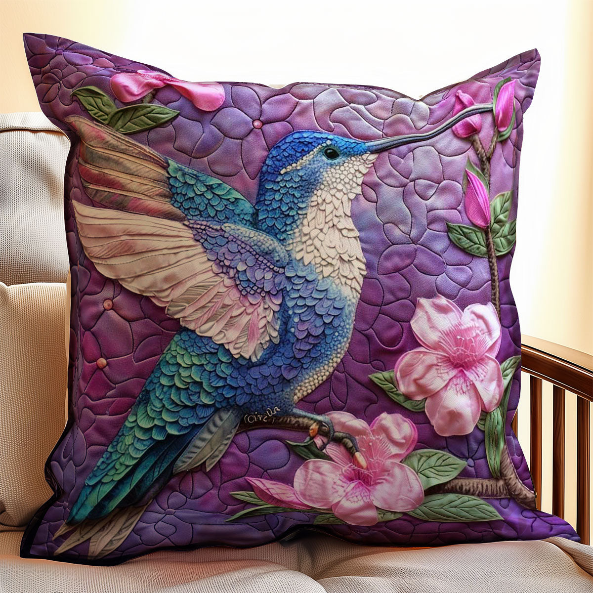 Hummingbird WJ2707046CL Quilt Pillow Case