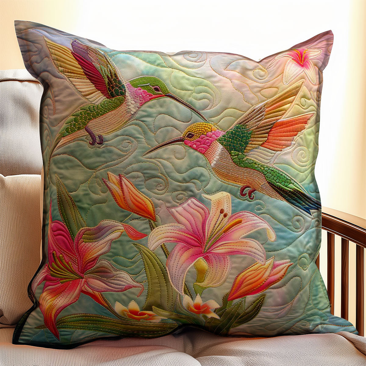 Hummingbird WJ3007047CL Quilt Pillow Case