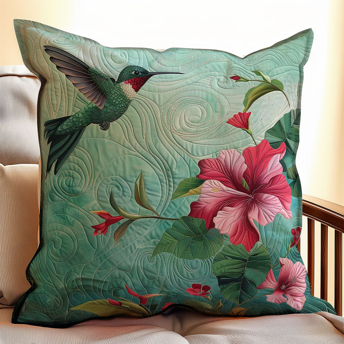 Hummingbird WJ3107046CL Quilt Pillow Case