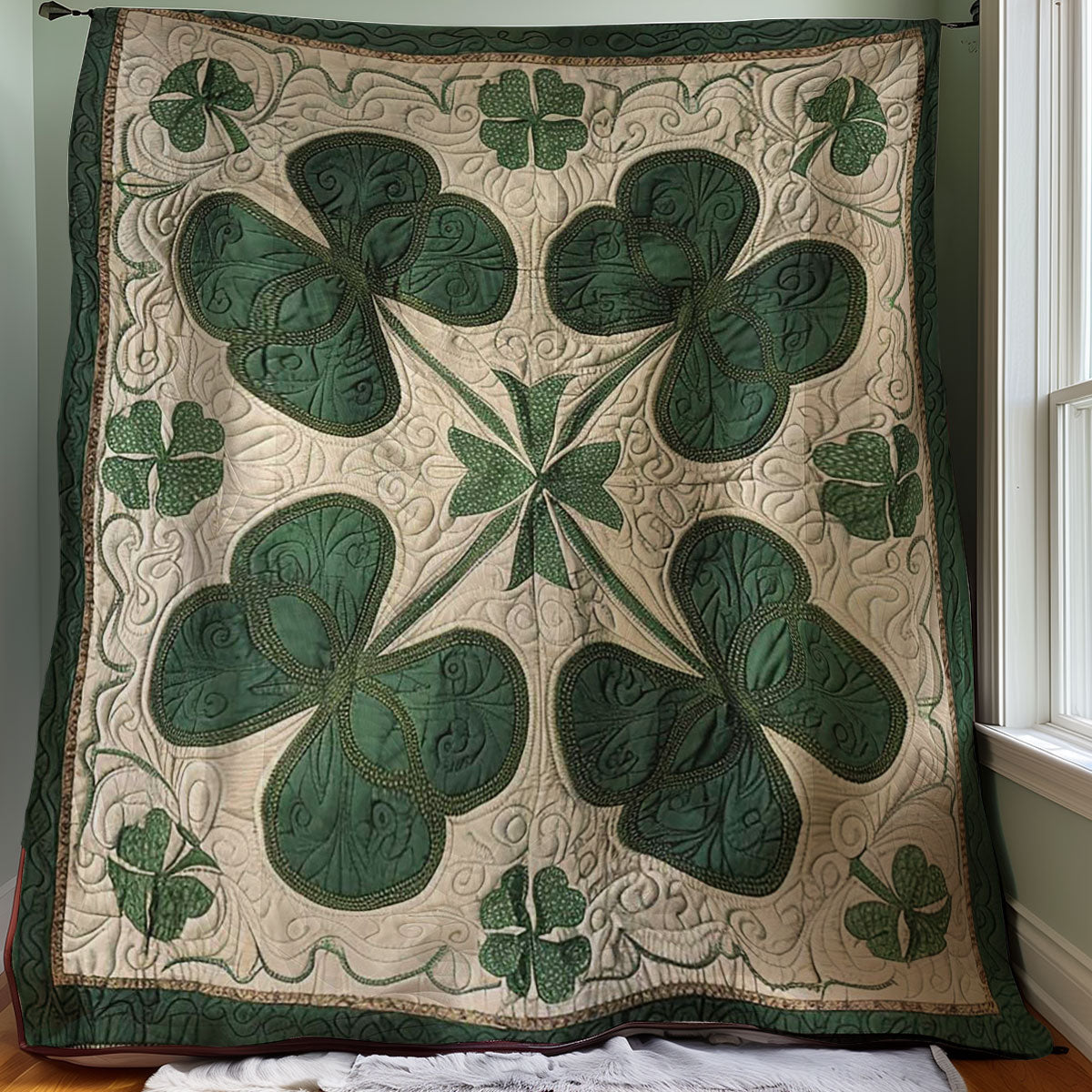 Irish Shamrock WJ2007031CL Quilt