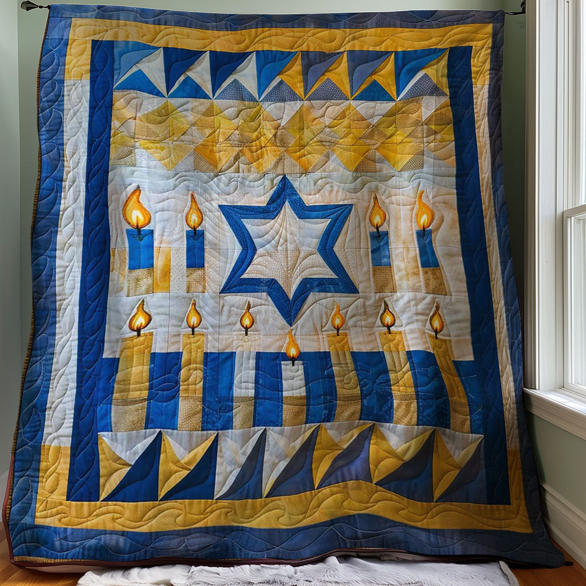 Jewish Hanukkah WJ2007033CL Quilt