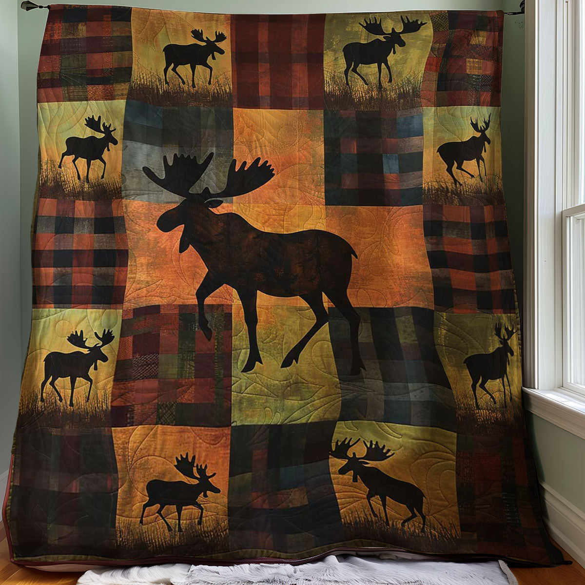 Moose Silhouettes WJ0507017CL Quilt