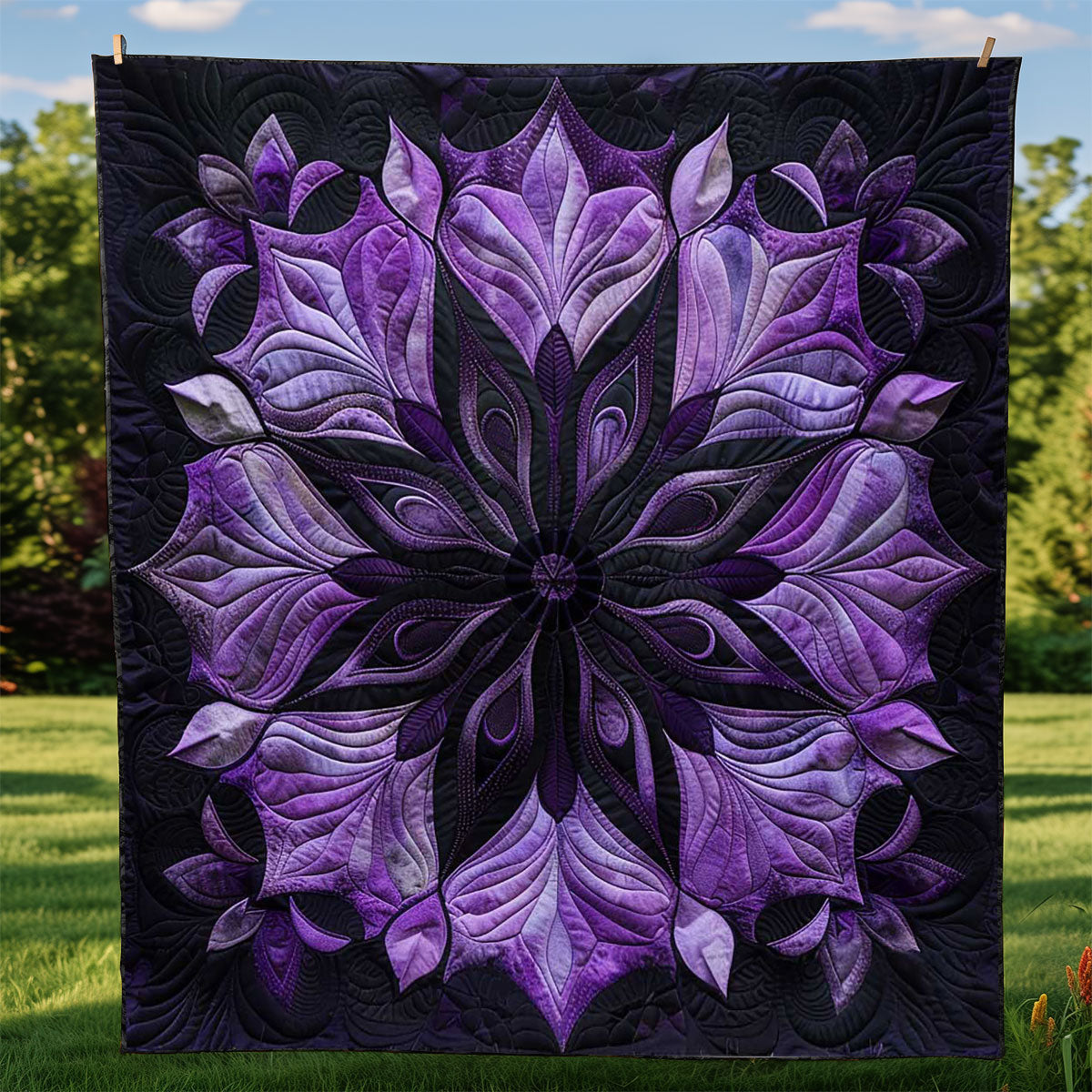 Mystic Purple Bloom WJ0909020CL Quilt