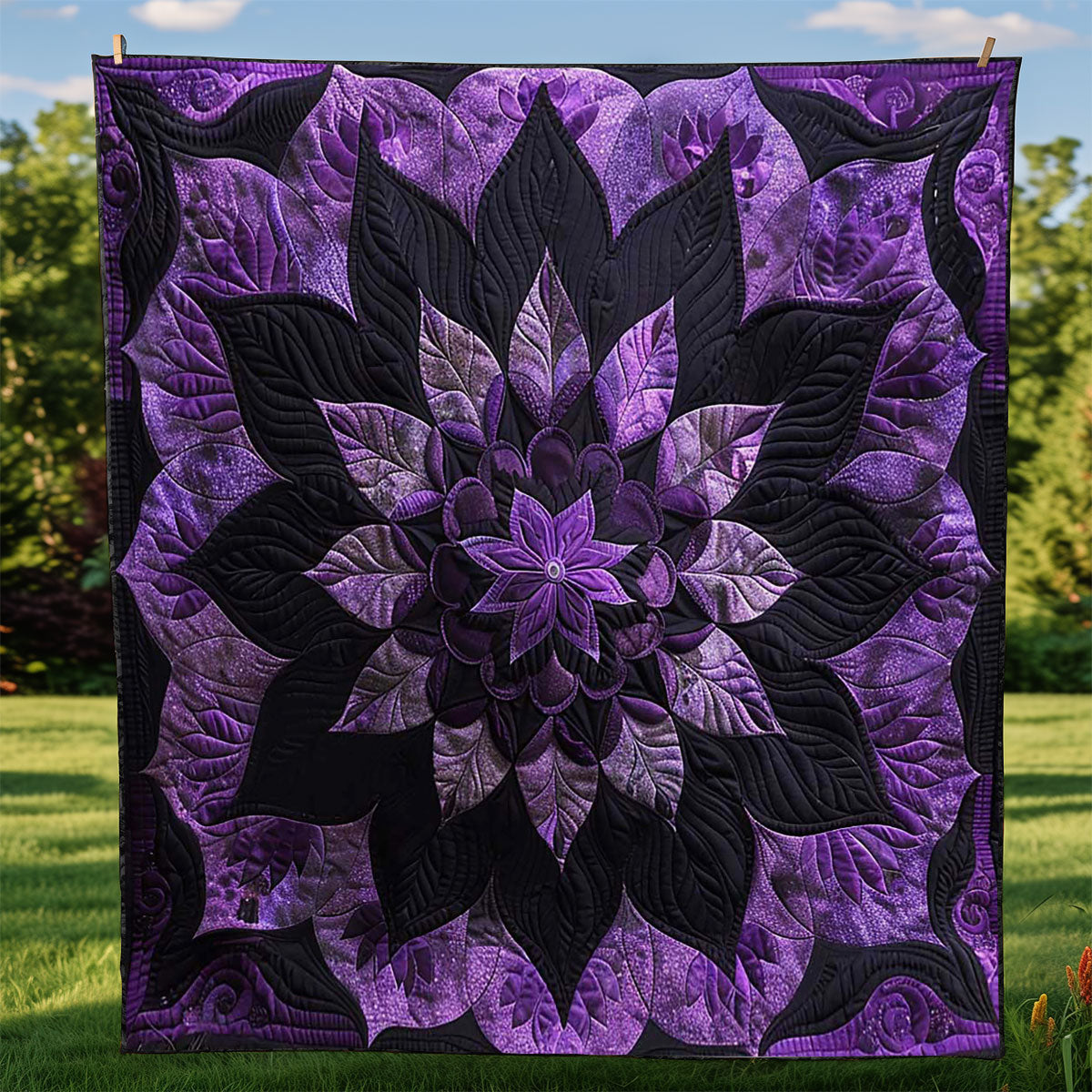 Mystic Purple Bloom WJ3008023CL Quilt