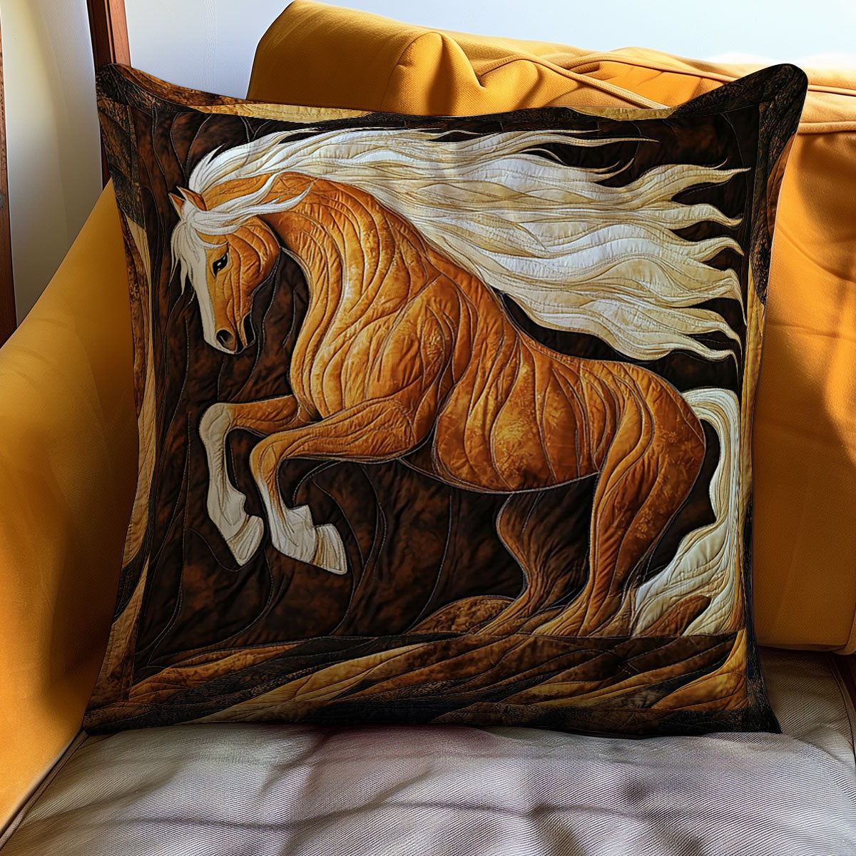 Native American Horse WJ1210034CL Quilt Pillow Case