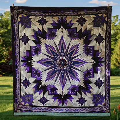 Native American Purple Star WJ1409017CL Quilt