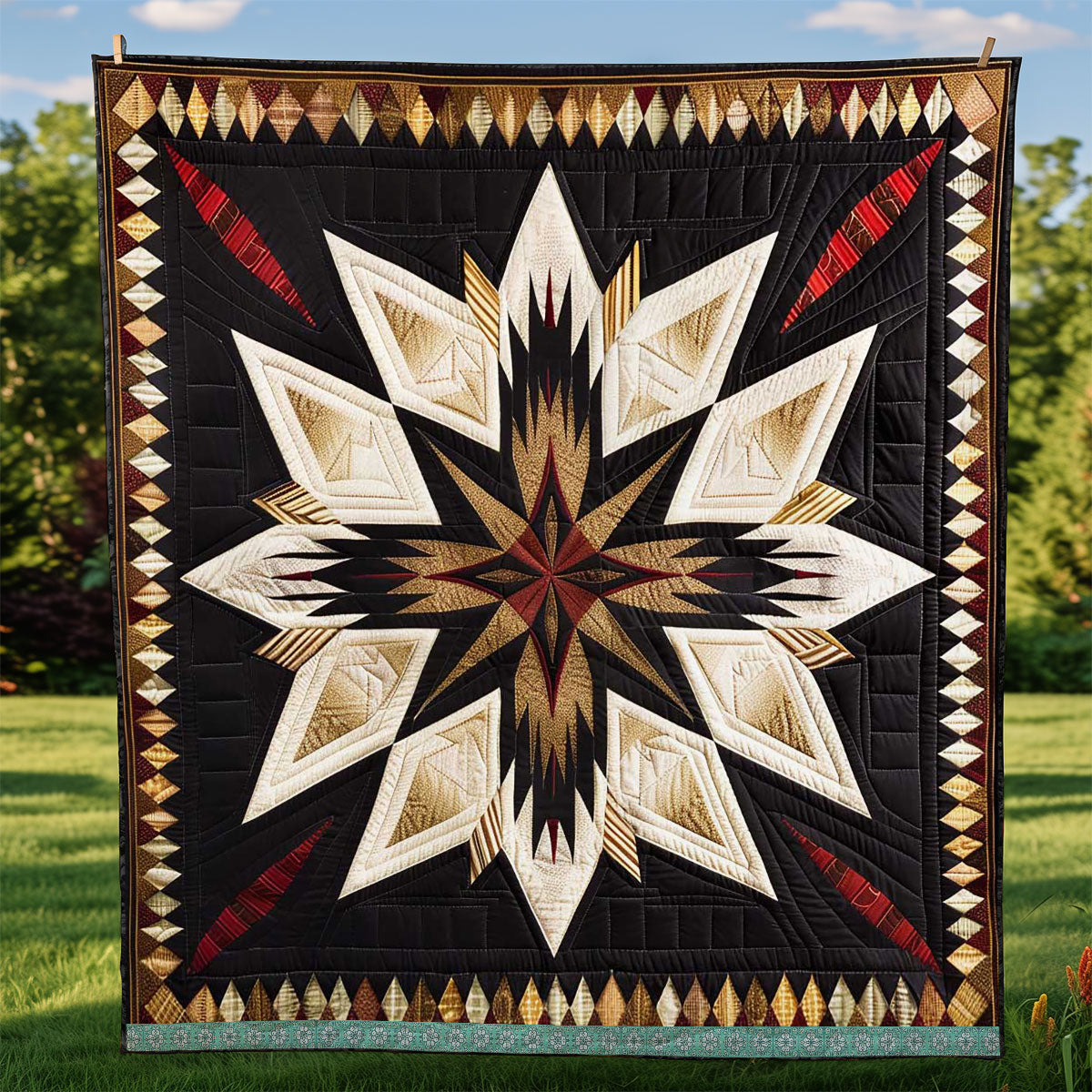 Native American Star WJ1709017CL Quilt