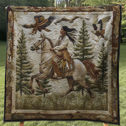 Native American Woman WJ0308028CL Quilt